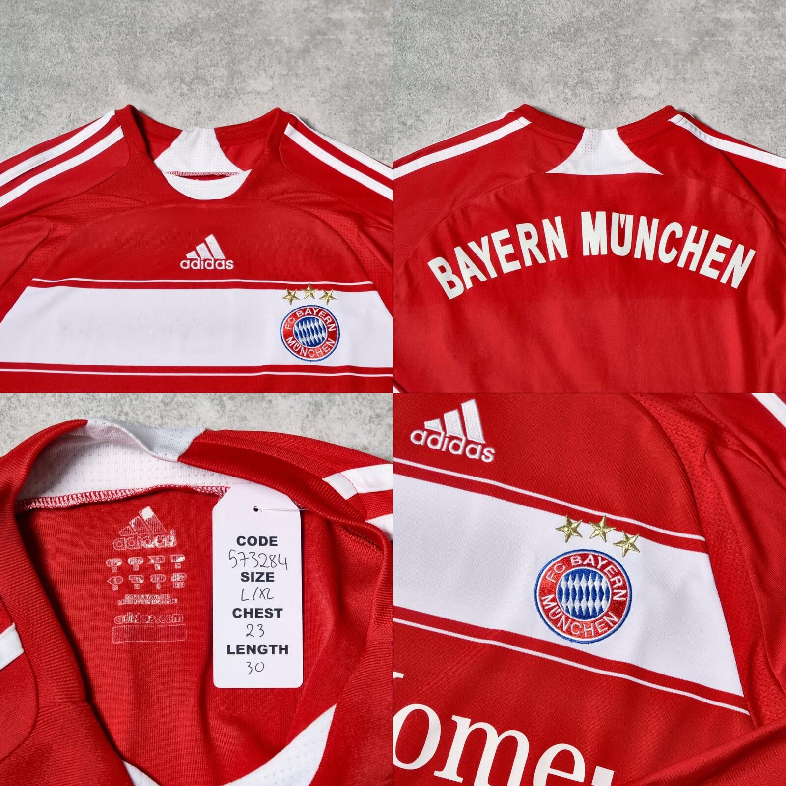 Adidas 2007/08 Bayern Munich Home Shirt Adidas (L/XL) Size US L / EU 52-54 / 3 - 4 Thumbnail