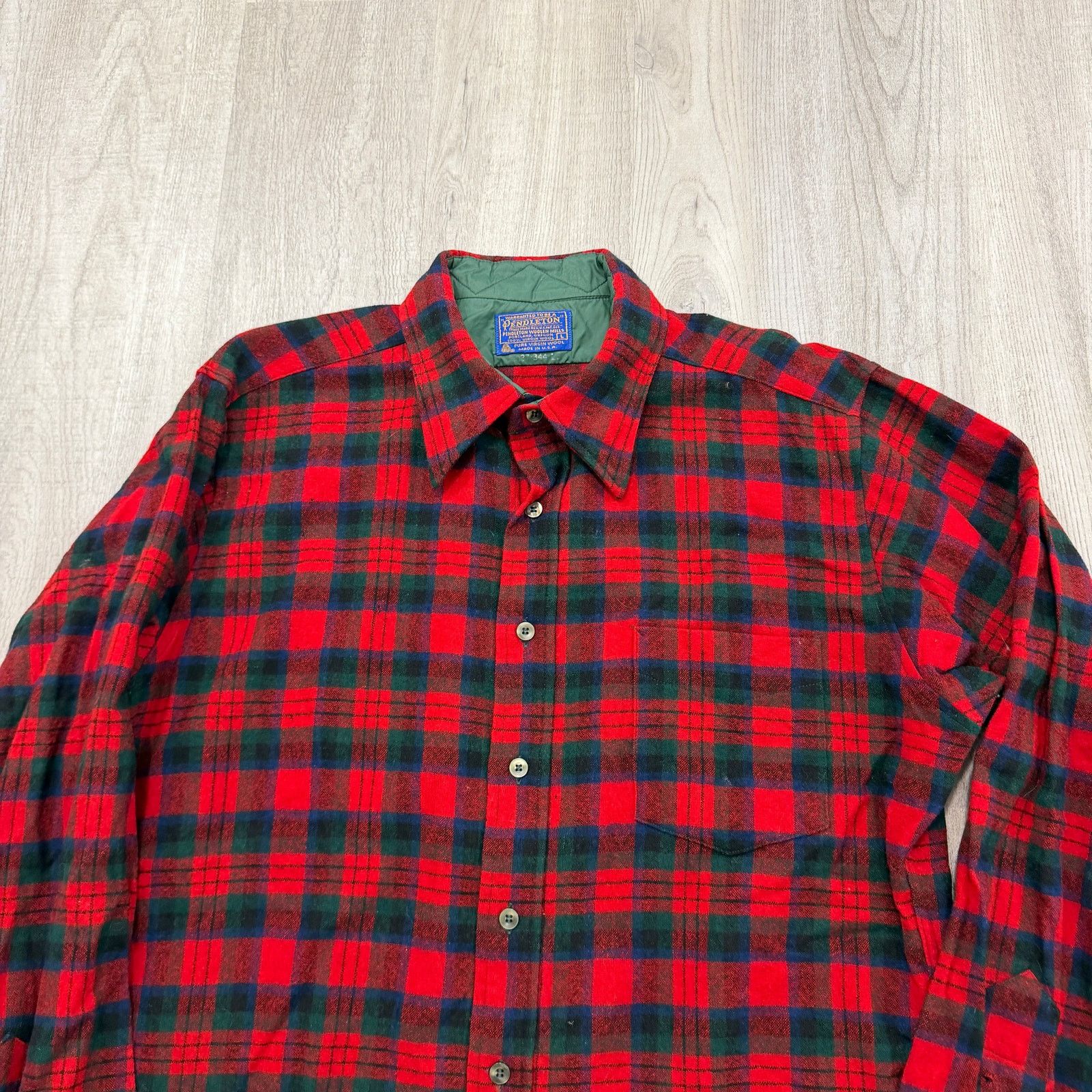 Pendleton Vintage Pendleton Wool Flannel Shirt Men's Large Red Tartan Size US L / EU 52-54 / 3 - 2 Thumbnail
