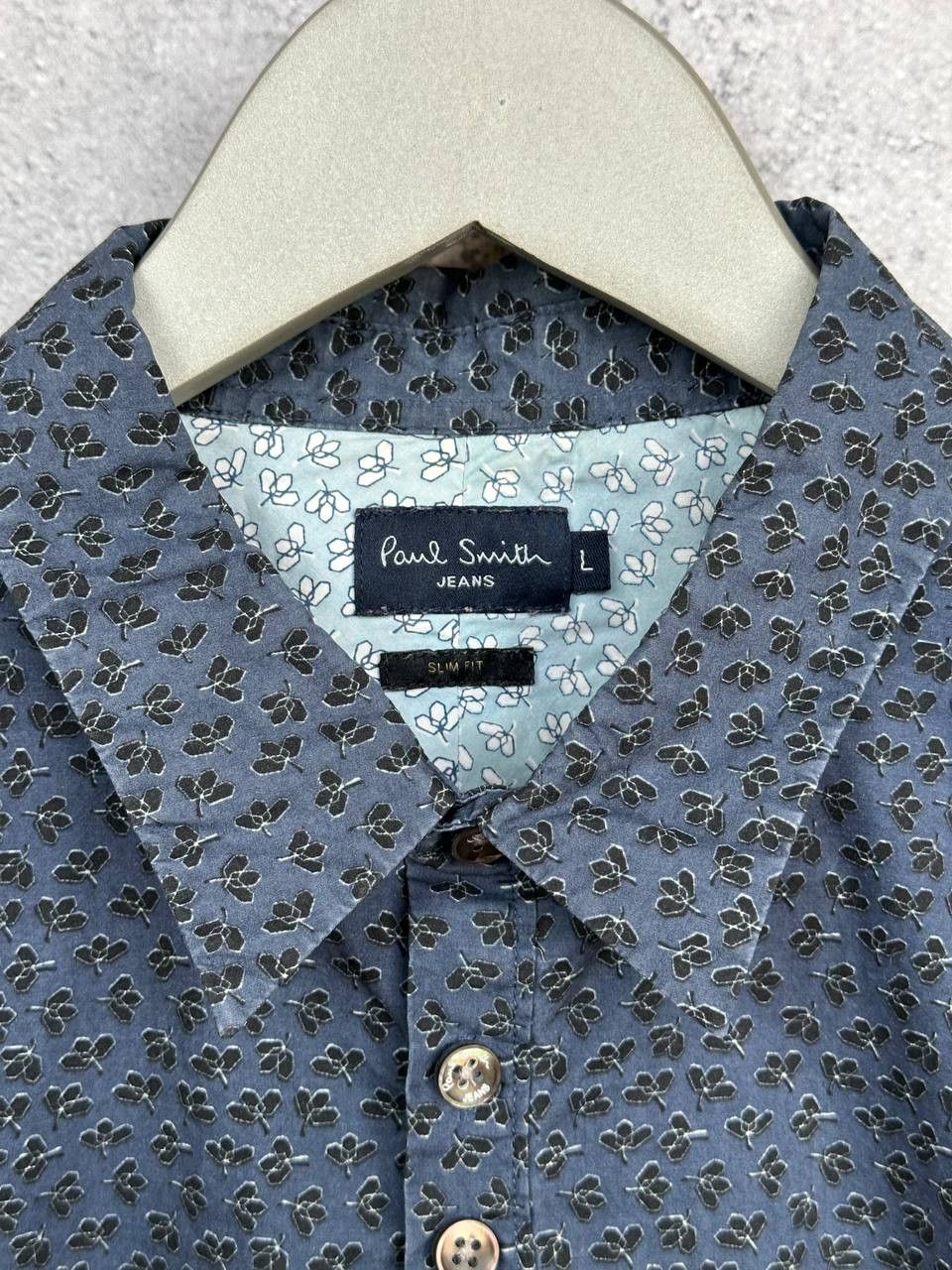 Paul Smith Paul Smith Jeans Button Up Shirt Flowered Navy LS Size US L / EU 52-54 / 3 - 12 Thumbnail