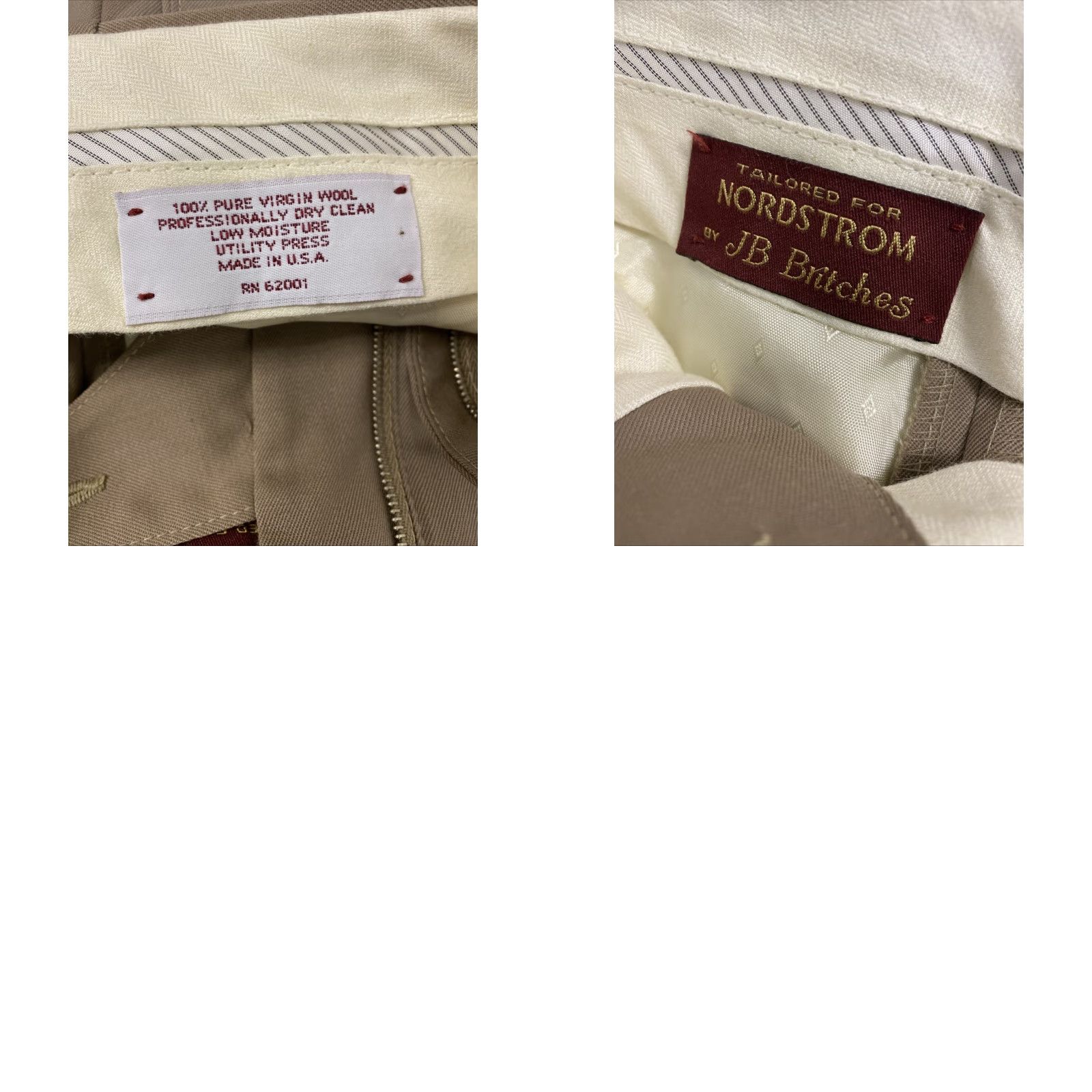 Nordstrom Nordstrom Dress Pants Khaki 38x35 Wool Pleated Slacks Men Pant Straight 100% Wool Regular Big & Tall Dress Pants Womens? Size US 38 / EU 54 - 8 Thumbnail