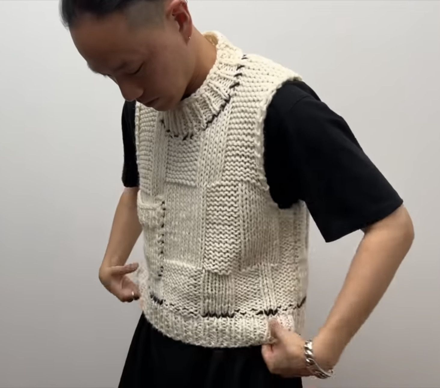 Raf Simons Blow up Cropped Patchwork Knit Vest Size US M / EU 48-50 / 2 - 8 Thumbnail