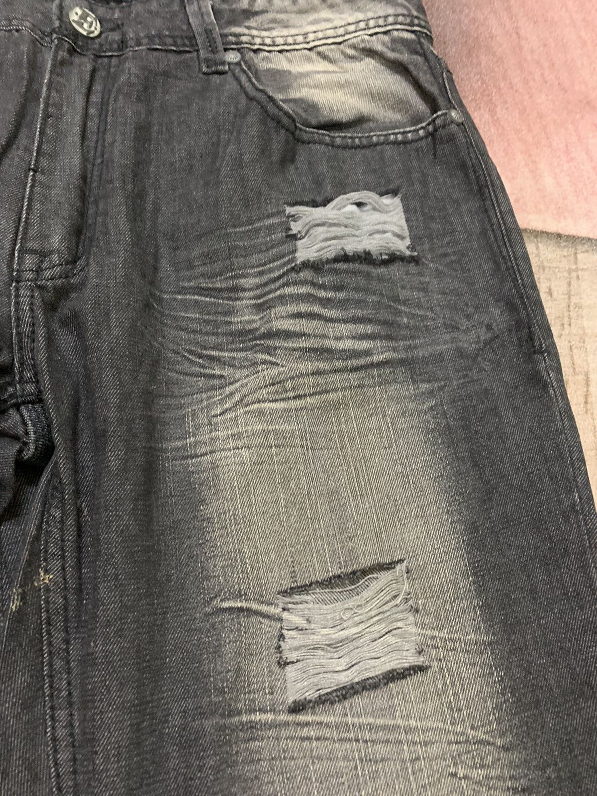 Beauty Beast × If Six Was Nine × Le Grande Bleu (L.G.B.) DISTRESSED FLARE BAGGY jeans punk goth opium style Size US 38 / EU 54 - 8 Thumbnail
