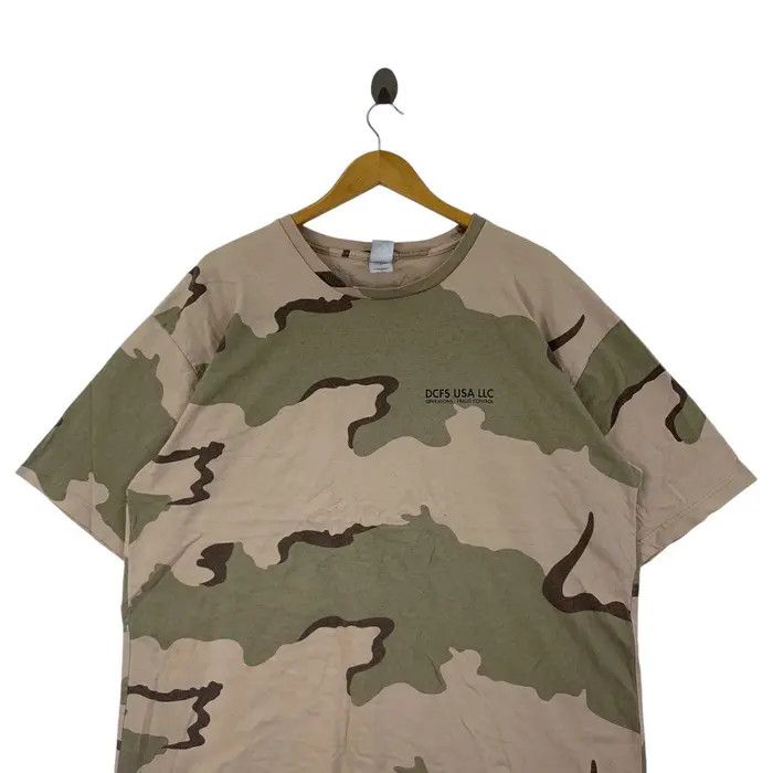 Vintage Vintage DCFS USA LLC Fraud Control Hotline Camo Tee Shirt Size US XXL / EU 58 / 5 - 2 Thumbnail