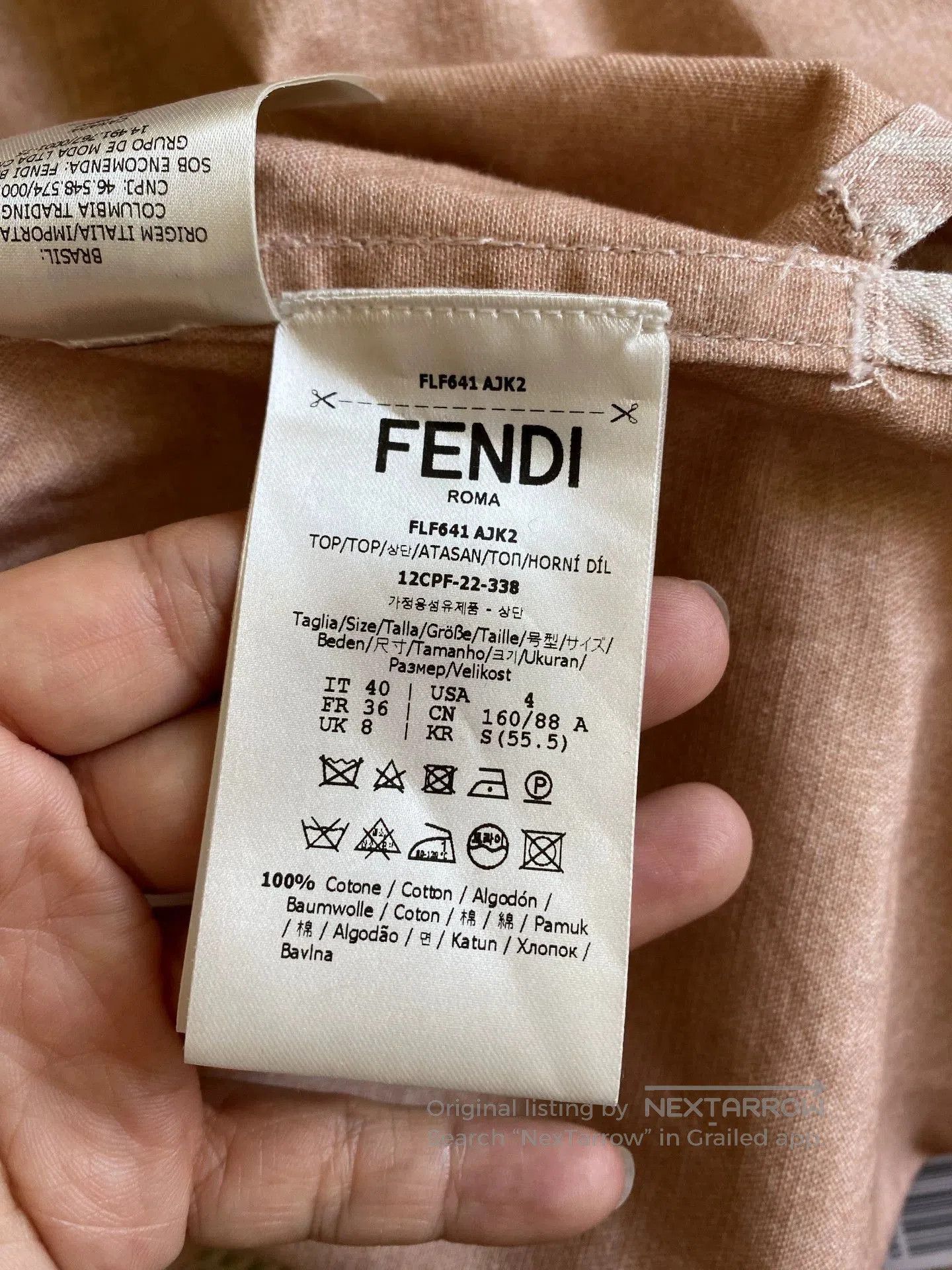 Fendi Fendi Logo Print Denim Short Sleeve Shirt. Size US XXL / EU 58 / 5 - 6 Thumbnail