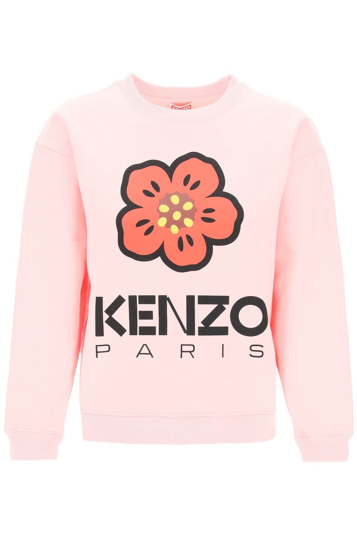 image of Kenzo Bokè Flower Crew-Neck Sweatshirt in Rose Clair, Women's (Size XS)