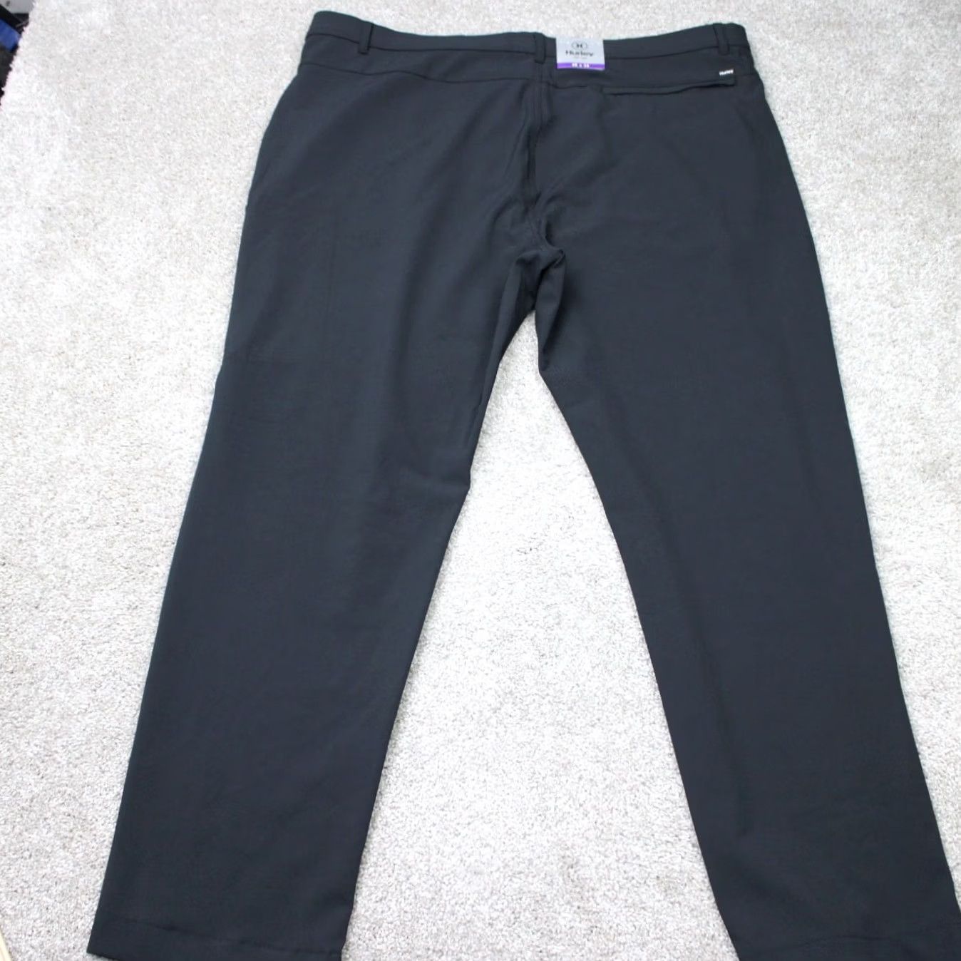Hurley Hurley Pants Mens 40x32 Black Joggers Performance Poly Stretch Straight Leg NWT Casual PANTS Mens Black 40x32 Size US 40 / EU 56 - 6 Thumbnail