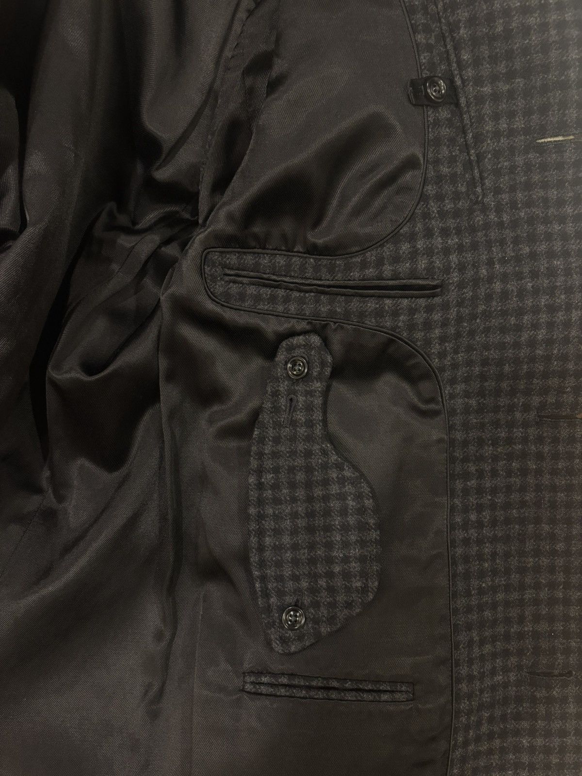 Ermenegildo Zegna Charcoal Check Overcoat Size US L / EU 52-54 / 3 - 13 Thumbnail