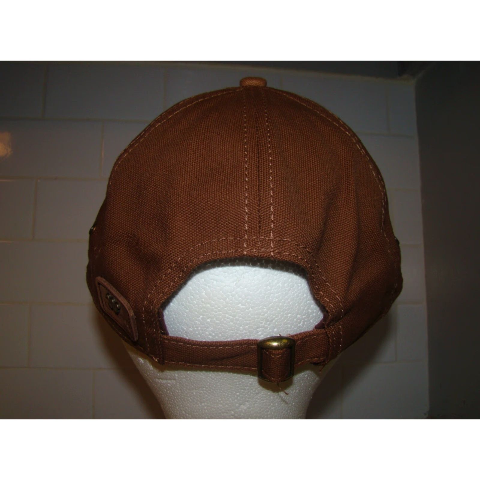 Vintage VINTAGE King Ranch Kingsville TX Adjustable Strap Brown Canvas Hat USA Size ONE SIZE - 4 Thumbnail