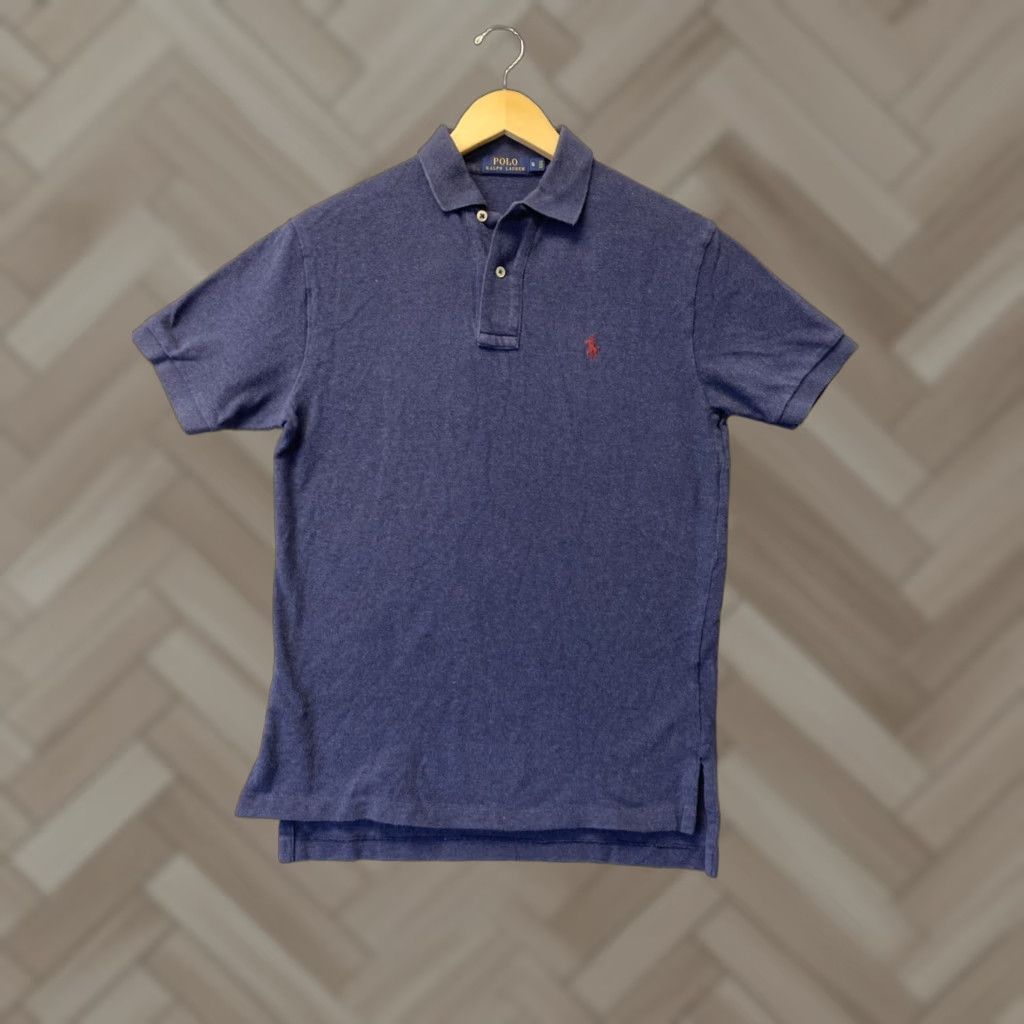 Polo Ralph Lauren VINTAGE Ralph Lauren Polo Shirt Men Small Navy Solid 85-77 Slim Fit Casual Smart-Casual Size US S / EU 44-46 / 1 - 1 Thumbnail