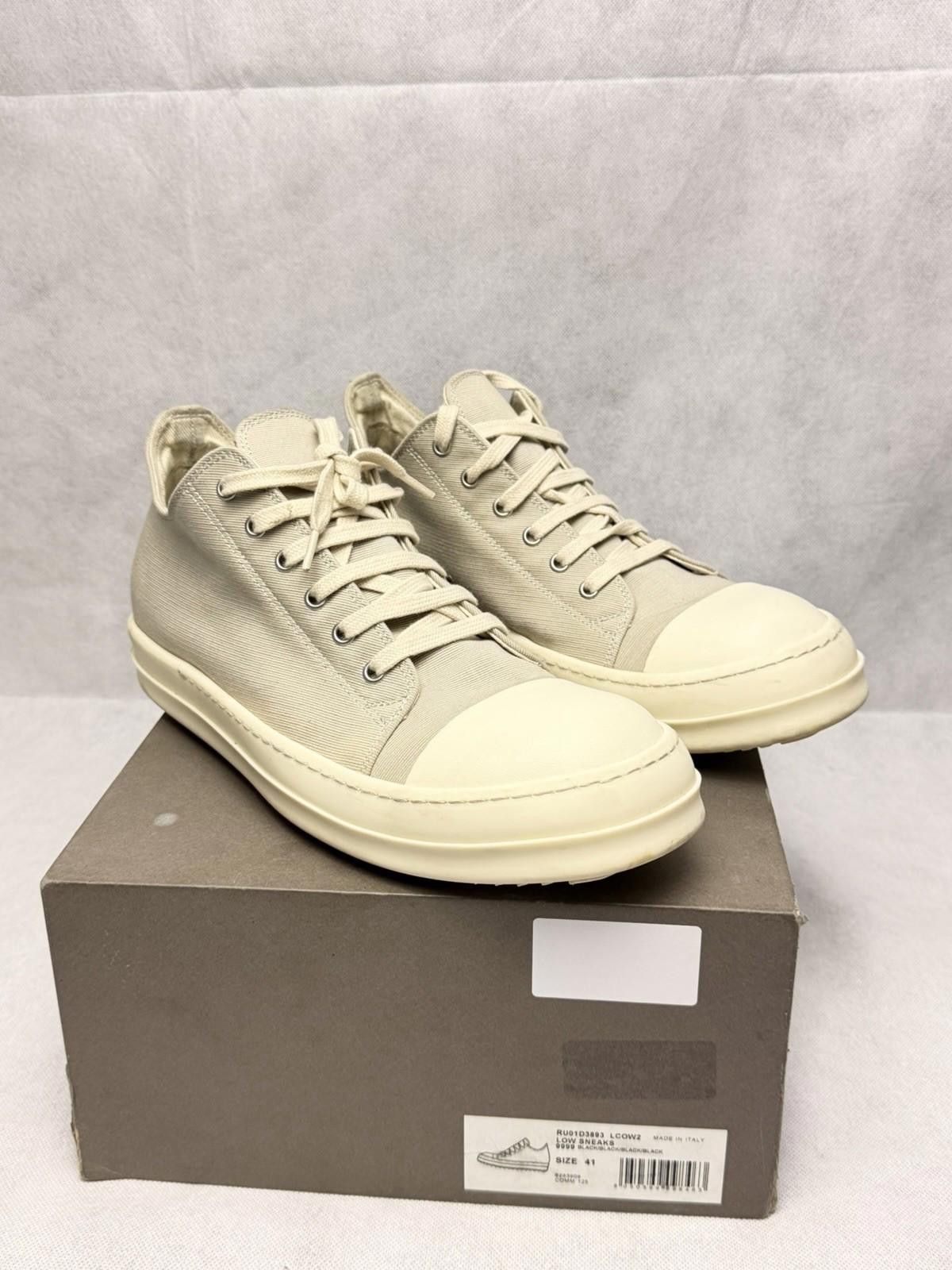 Rick Owens Rick Owens DRKSHDW Low Sneak Ramones SZ EU 41 Khaki Canvas Size US 8 / EU 41 - 2 Thumbnail
