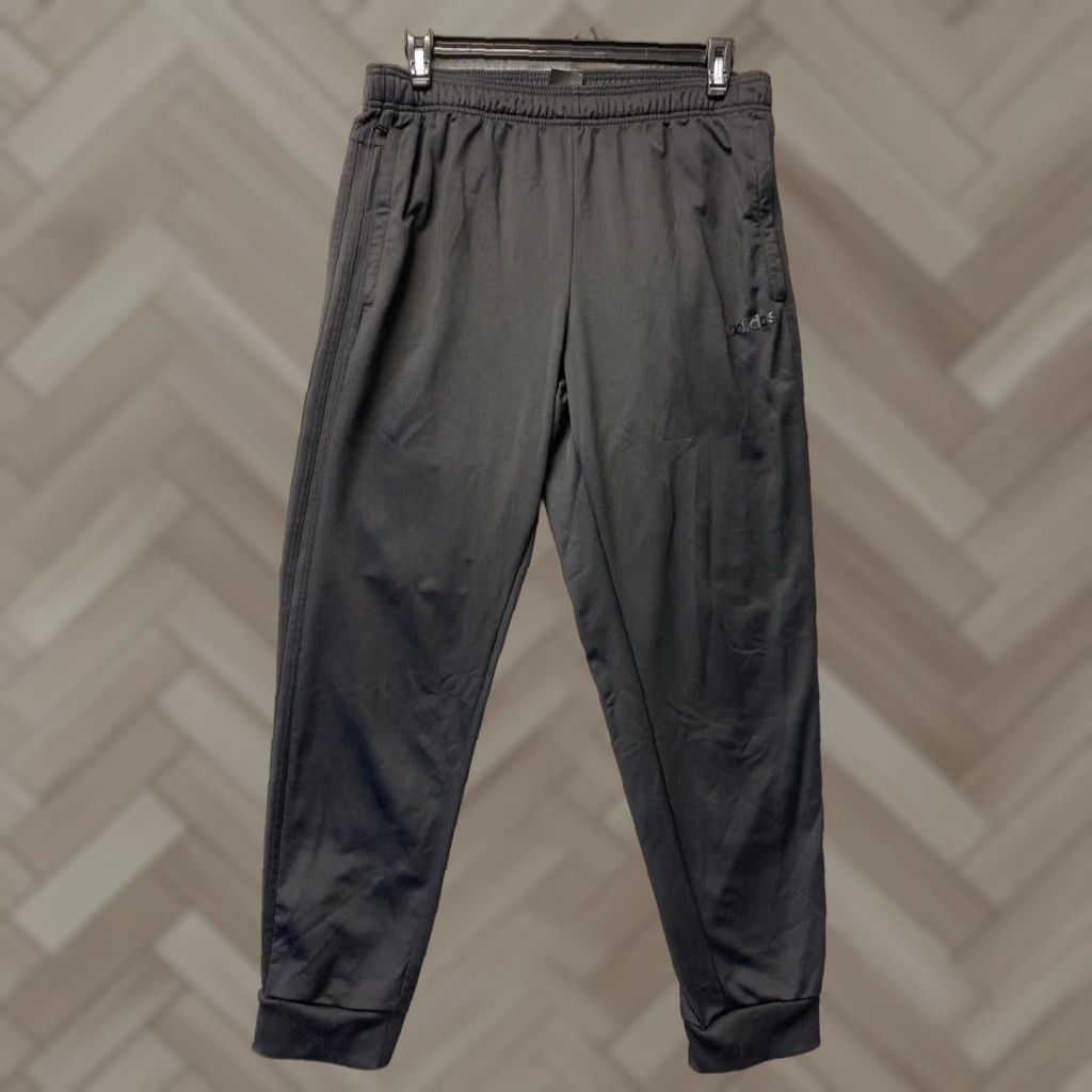 Adidas adidas Mens L Black Jogger Pants Elastic Waist Pockets Drawstring Missing 98-5 Size ONE SIZE - 1 Thumbnail