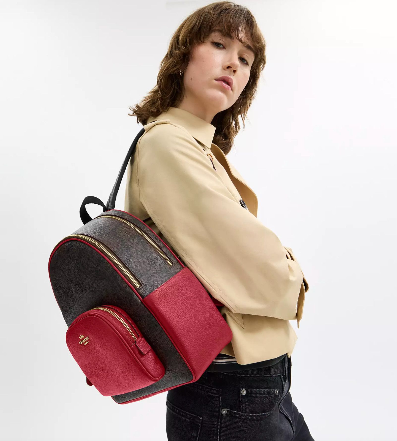 Coach NWT Coach Court Backpack In Maxi Signature Canvas CCK72 Size ONE SIZE - 5 Thumbnail