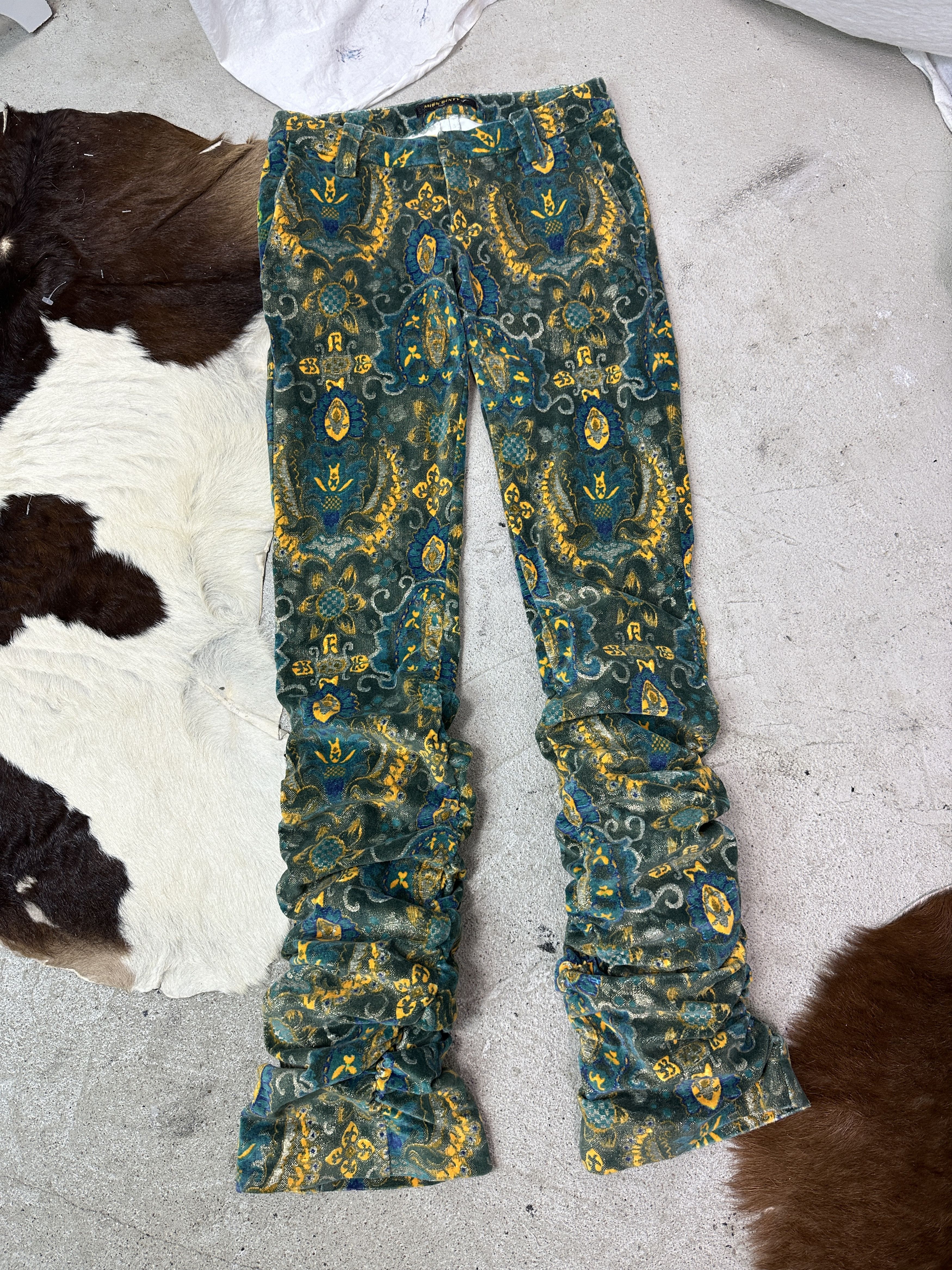 Miss Sixty VVintage Miss Sixty Ruched Jacquard Fullprint Jeans Y2K Size 29" - 2 Thumbnail