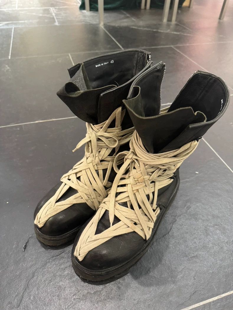 Rick Owens Rick Owens Crazy Strap Army Boots Rubber Sole boots 2504-Ne Size US 10 / EU 43 - 1 Thumbnail