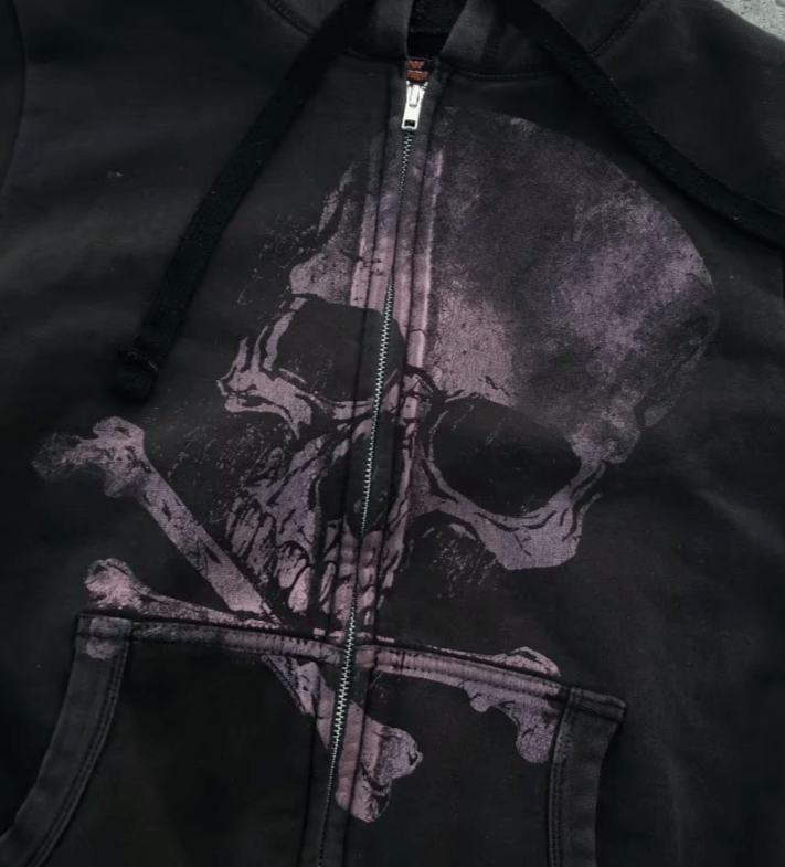 Japanese Brand Gothic dark skull letter print oversized hoodies Size US S / EU 44-46 / 1 - 2 Thumbnail