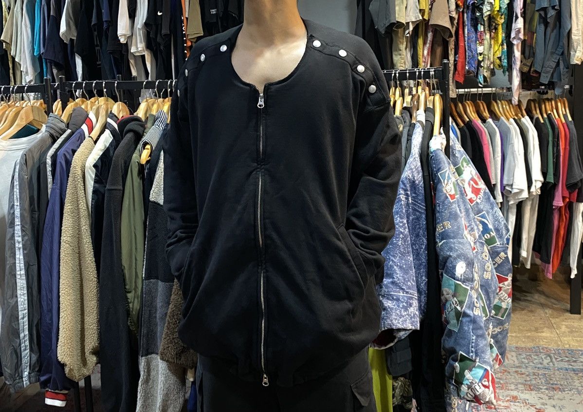 CABANE de ZUCCa × Issey Miyake × Zucca Zucca Batwing Zip-Up Sweatshirt / Cape-Sleeve Cardigan Size US M / EU 48-50 / 2 - 20 Thumbnail