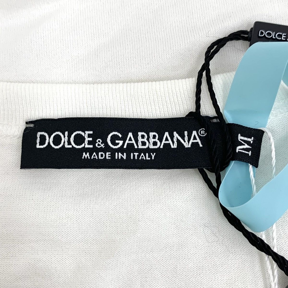 Dolce & Gabbana Dolce & Gabbana White Logo Print Short Sleeve T-Shirt K26WX Size US M / EU 48-50 / 2 - 5 Thumbnail