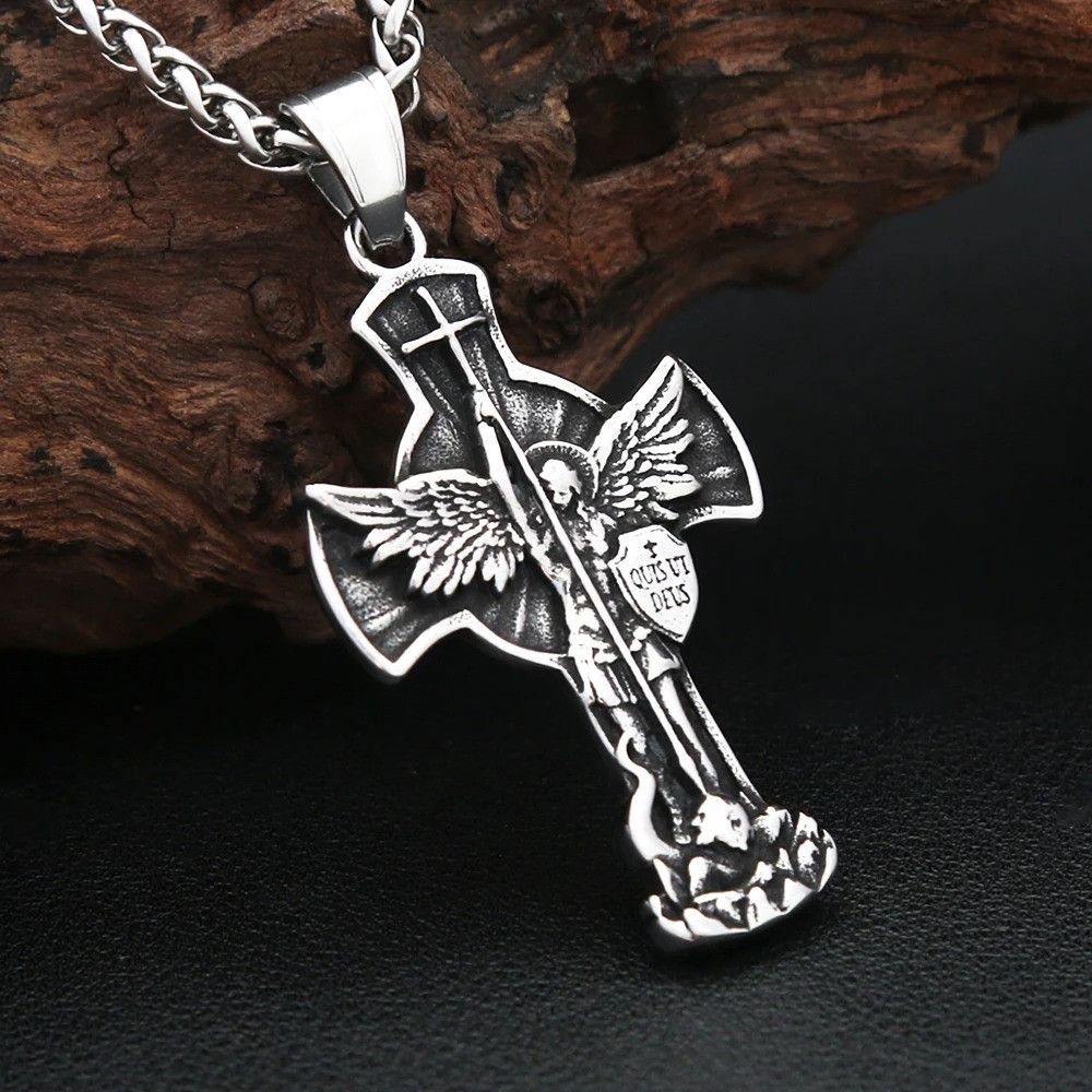 Other Angel Wings Cross Pendant Necklace Size ONE SIZE - 4 Thumbnail