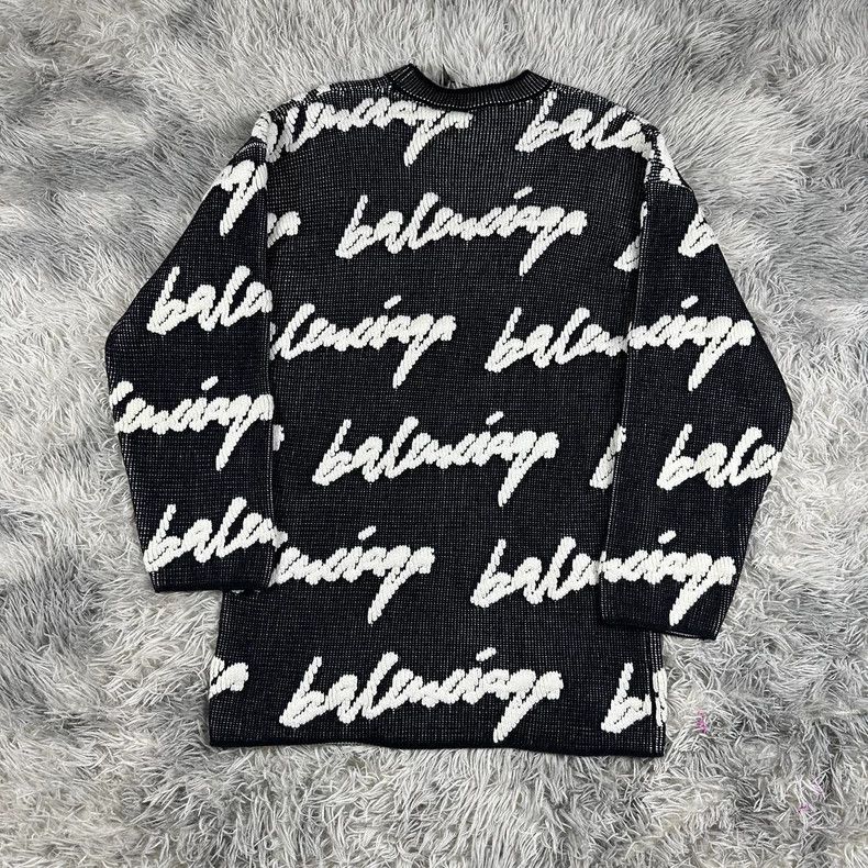 Balenciaga Balenciaga Full print black sweater 2504-Nextarrow Size US S / EU 44-46 / 1 - 2 Thumbnail