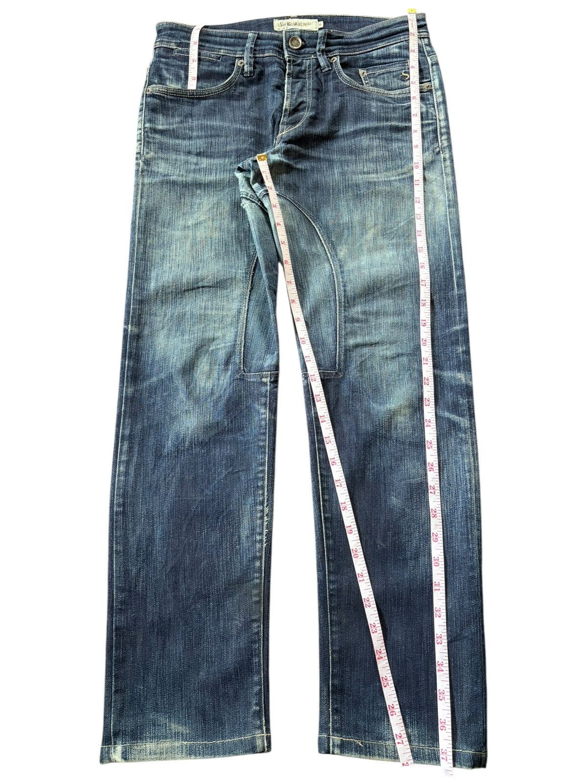 Siviglia Vintage Italy Siviglia Faded Wash Distressed Jeans Size 31" - 7 Thumbnail