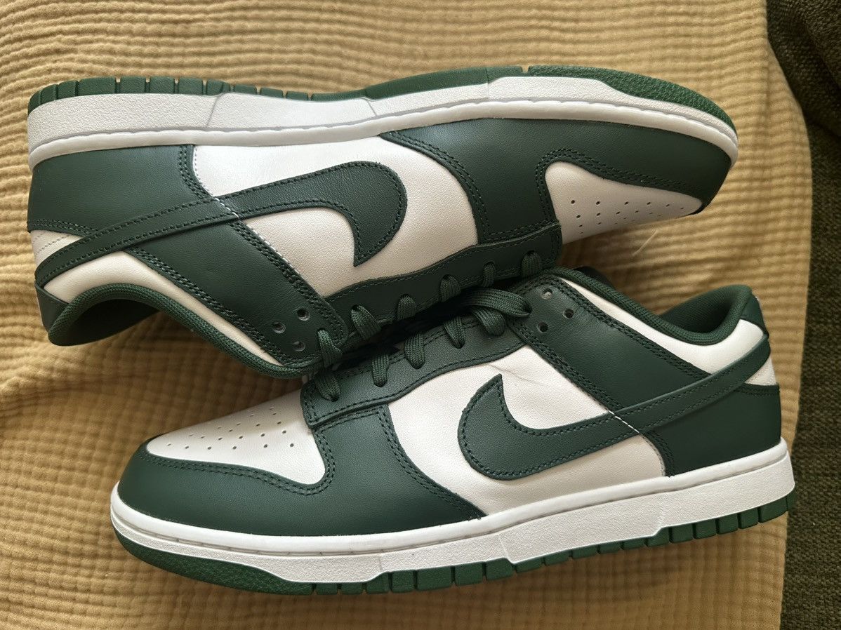 Nike Nike Dunk Low Retro Team Green, White & Orange Size US 11.5 / EU 44-45 - 9 Thumbnail