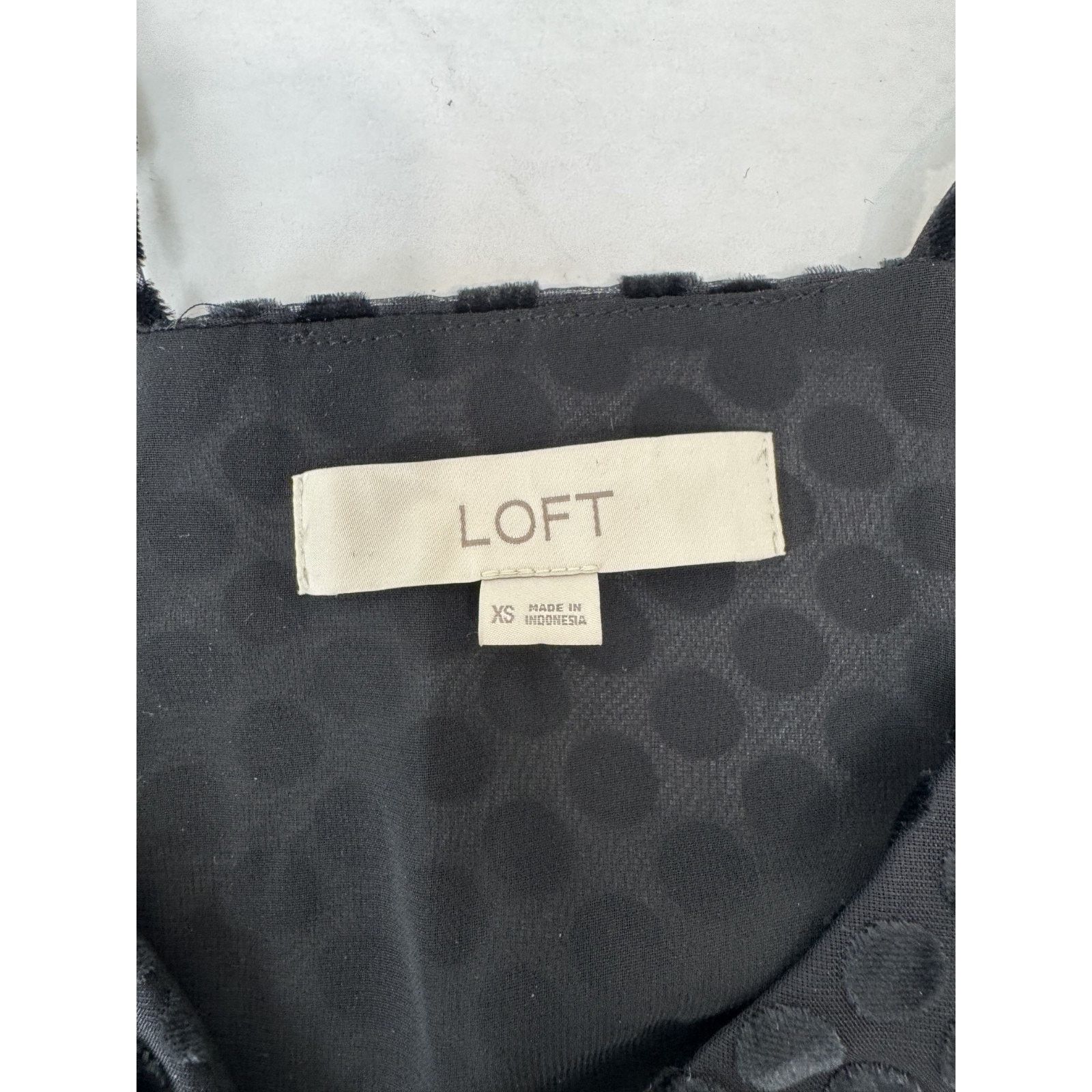 Ann Taylor Ann Taylor Loft Velvet Polka Dot Top Sheer Lined Tank XS Size XS / US 0-2 / IT 36-38 - 4 Thumbnail