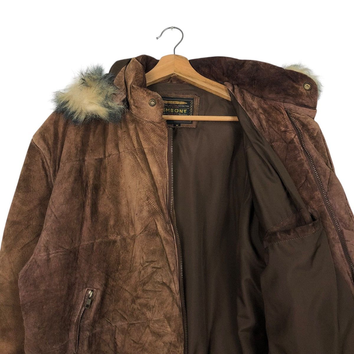 Japanese Brand 🔥VTG LEATHER BIKER JACKET GEMBONY FUR HOODIE ISSEY MIYAKE Size US M / EU 48-50 / 2 - 15 Thumbnail