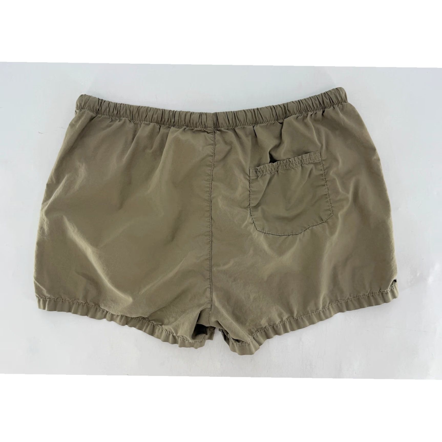 Lou & Grey Lou & Grey Womens Lightweight 100% Cotton Khaki Drawstring Elastic Waist Sz M Shorts Size ONE SIZE - 2 Thumbnail