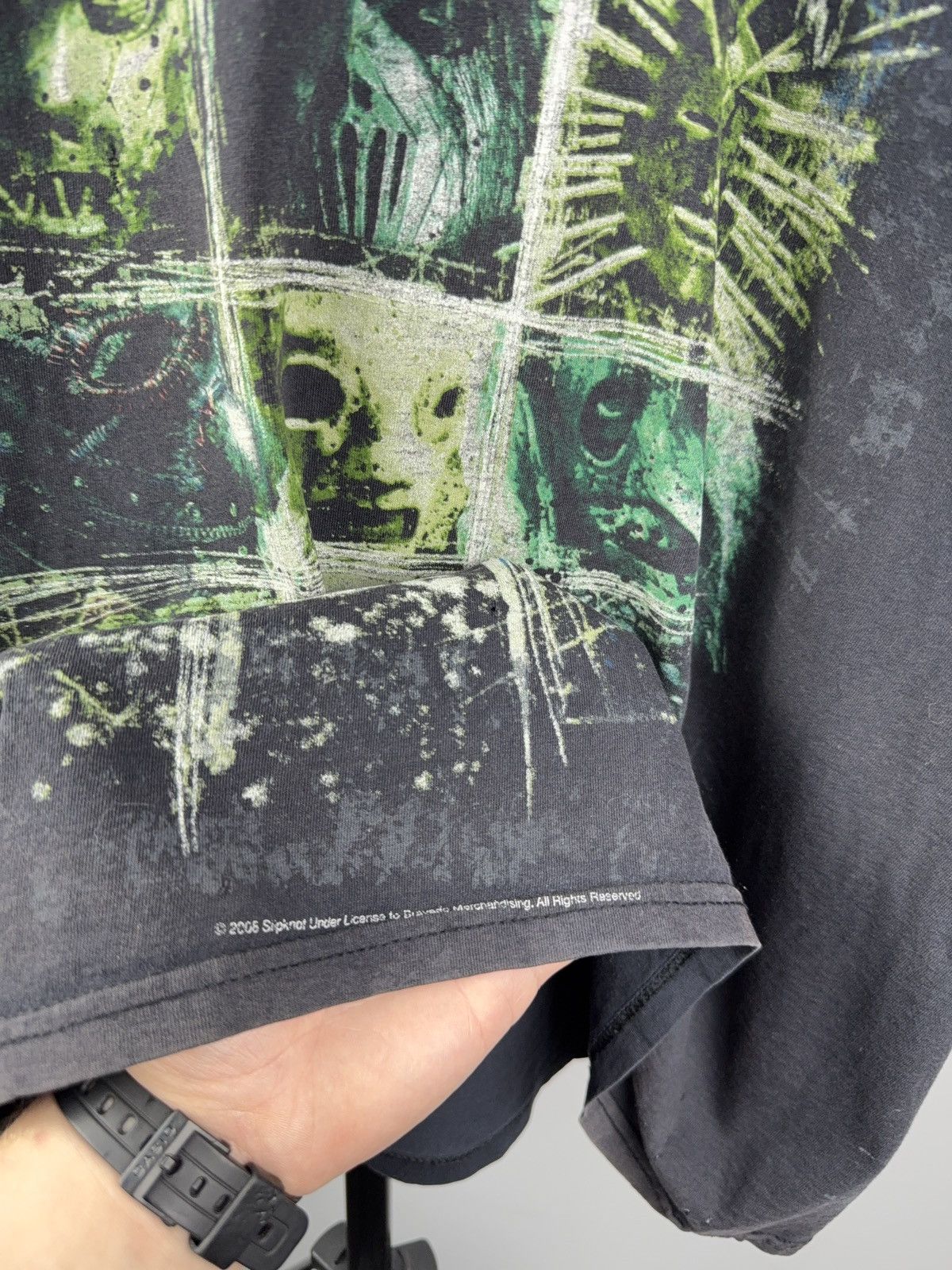 Slipknot × Vintage Vintage 2008 Slipknot Allover print Rock Distressed t-shirt Size US L / EU 52-54 / 3 - 5 Thumbnail