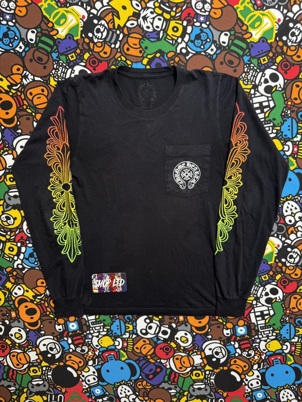 Chrome Hearts Chrome Hearts Black Gradient Floral Logo Long Sleeve Tee Size US XS / EU 42 / 0 - 1 Thumbnail