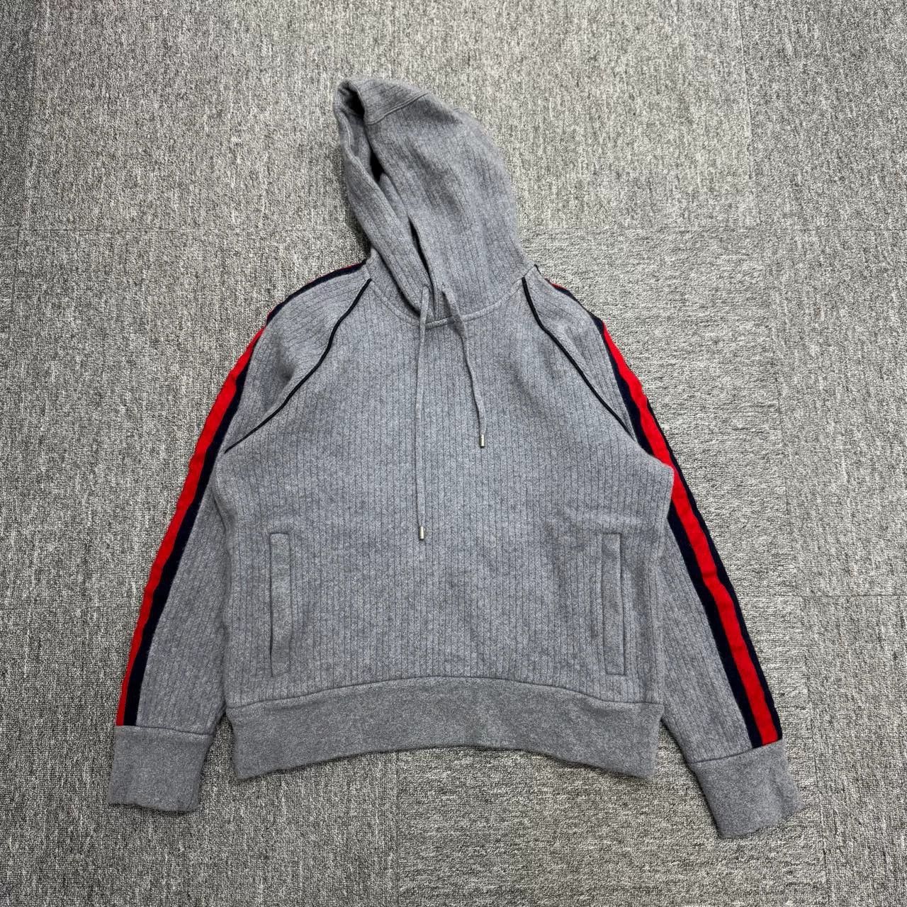 Gucci gucci gray hooded sweatshirt with stripes Size US XL / EU 56 / 4 - 1 Thumbnail