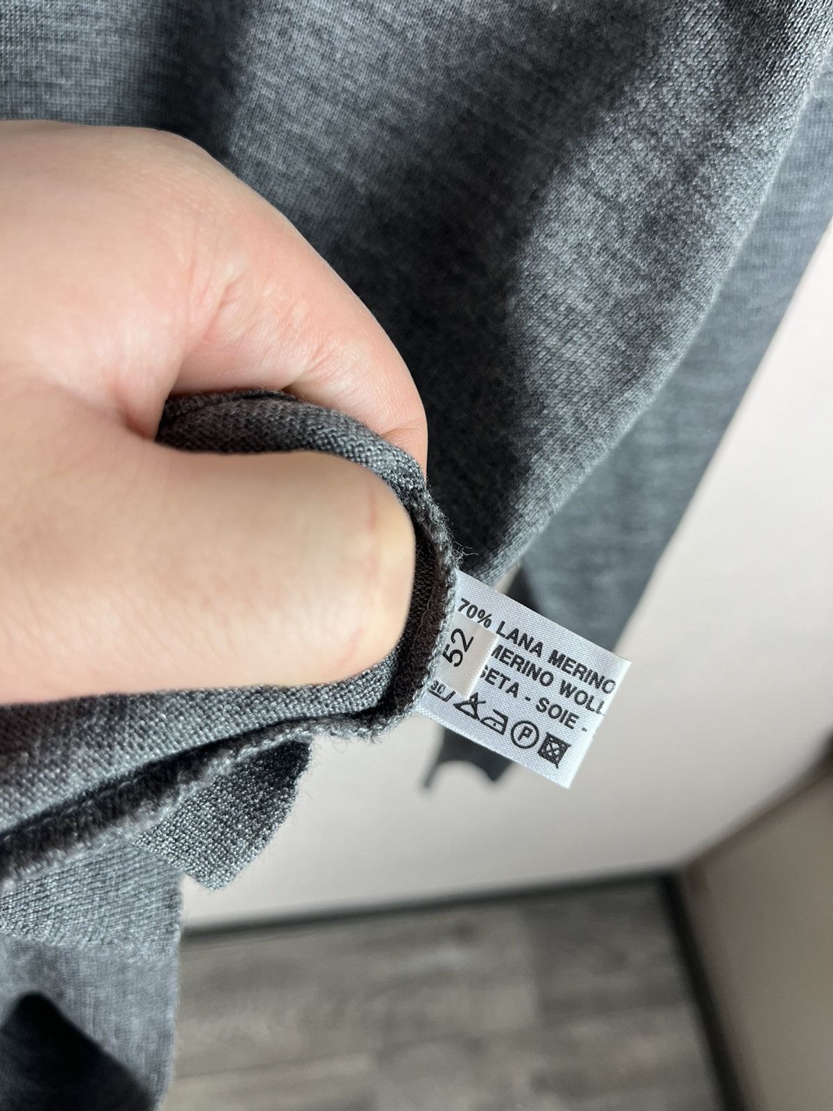 Other Falconeri silk/wool light crew neck sweater grey size 52 Size US L / EU 52-54 / 3 - 6 Thumbnail