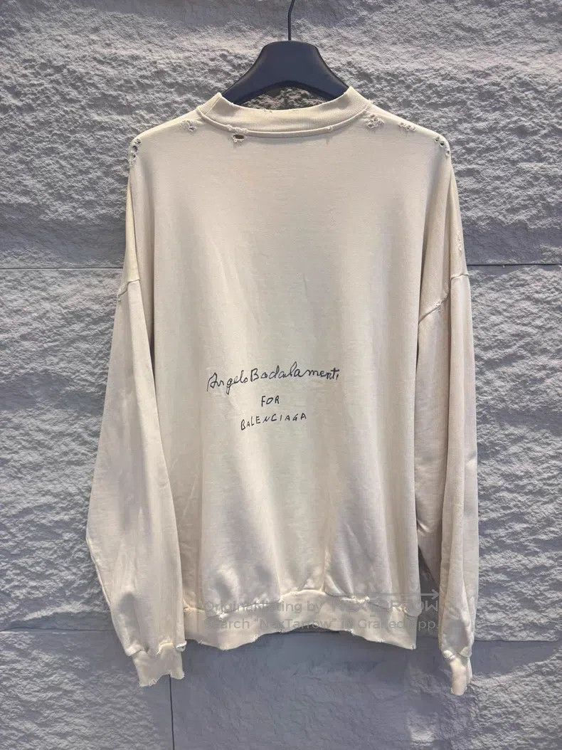 Balenciaga Balenciaga Distressed Letter Logo Pattern Printed Crew Nec Size US S / EU 44-46 / 1 - 2 Thumbnail