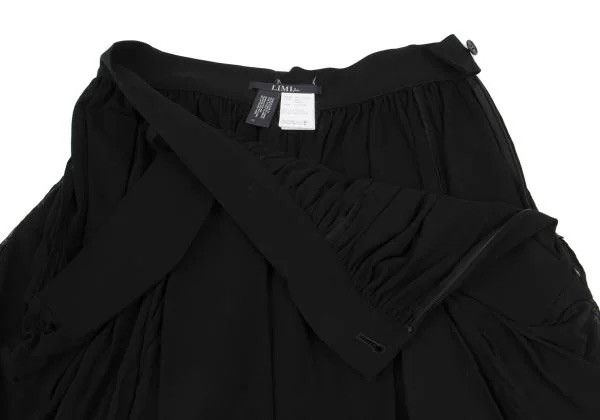Limi Feu LIMI feu Yohji Yamamoto - Silk Gathered Pocket Mini Skirt Size 29" - 3 Thumbnail
