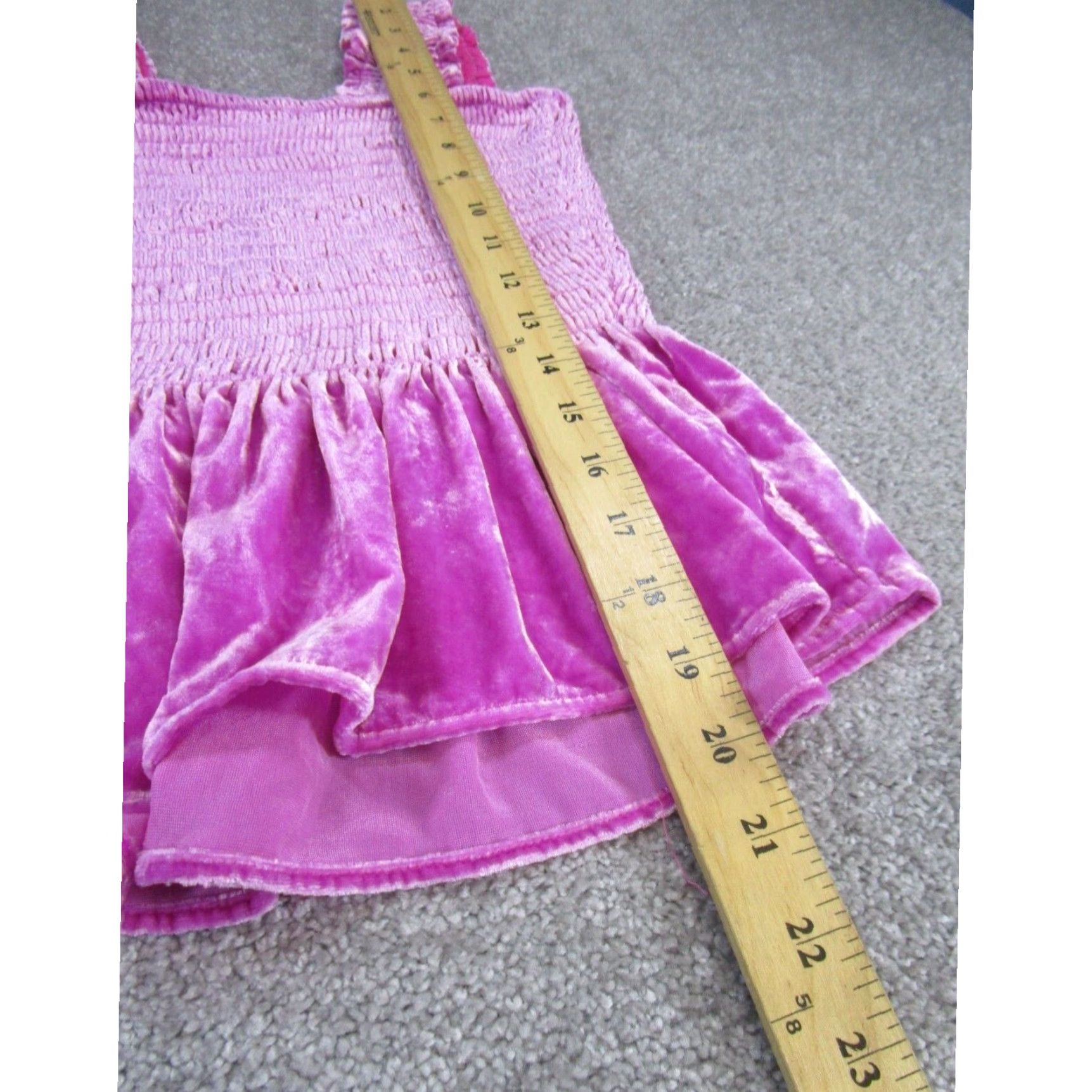 Anthropologie Anthropologie Womens Xs Pink Velvet Shirt Halter Cami Top Size ONE SIZE - 4 Thumbnail