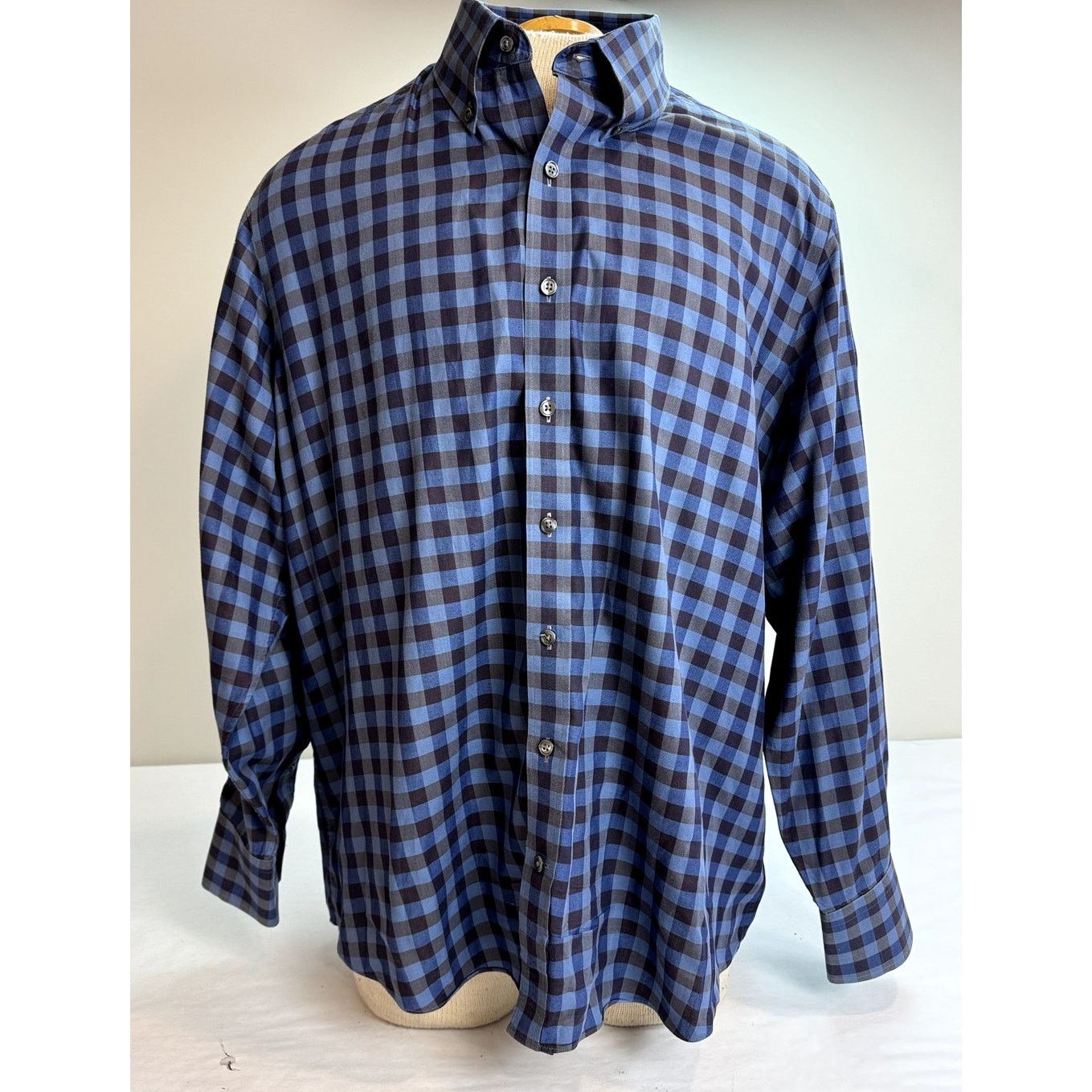 Other MSL Men's Checkered Button Down Shirt Blue 100% Cotton XL Size US XL / EU 56 / 4 - 1 Thumbnail