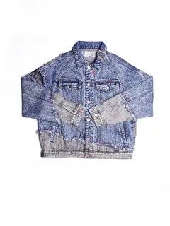 VIBE Vintage street punk washed faded ripped denim jacket Size US L / EU 52-54 / 3 - 5 Thumbnail