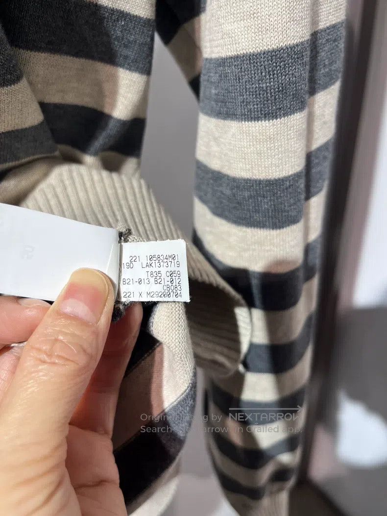 Brunello Cucinelli Brunello Cucinelli Men's Zip Up Collar Striped Knit Sweate Size US L / EU 52-54 / 3 - 8 Thumbnail