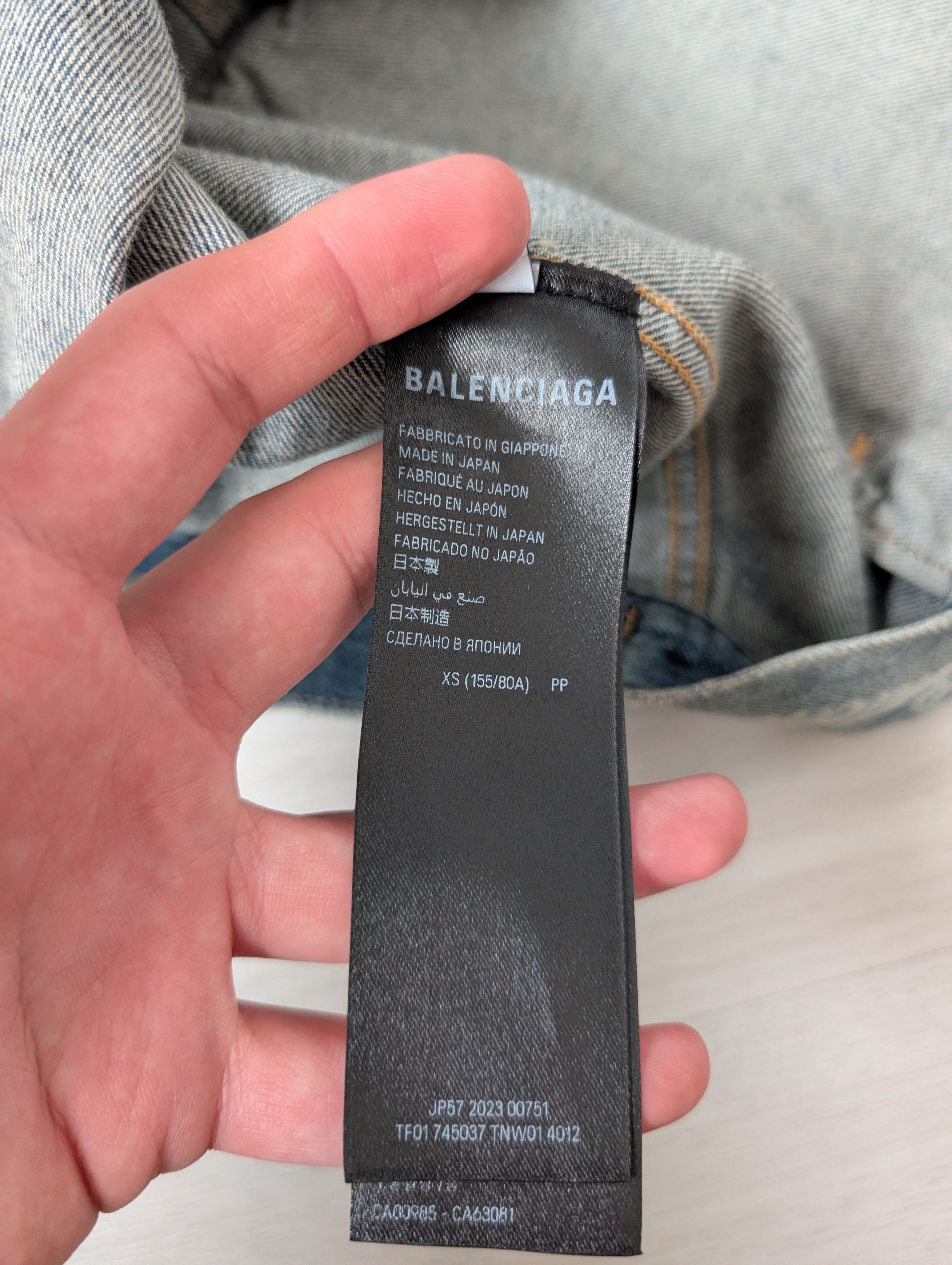 Balenciaga balenciaga overall printed logo denim jacket Size US M / EU 48-50 / 2 - 5 Thumbnail