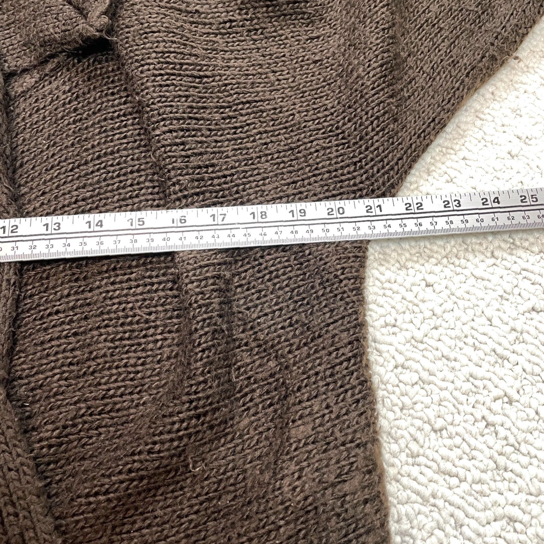 Vintage Tahari Cardigan Sweater Womens L Brown Long Open Front Knit Soft Size L / US 10 / IT 46 - 6 Thumbnail