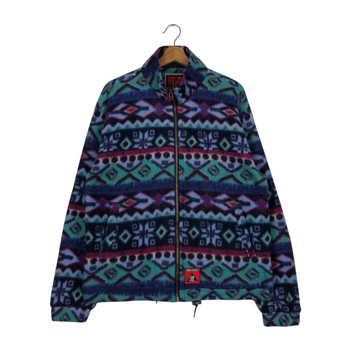 Japanese Brand 📌Vintage Navajo Fleece Half Zipper Jacket Big Field Size US L / EU 52-54 / 3 - 2 Thumbnail