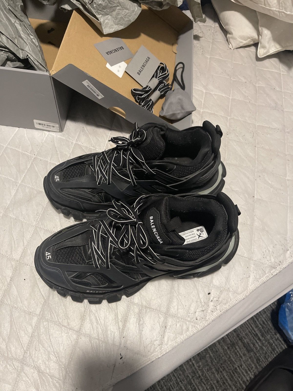 image of Balenciaga Track Led Size 12 Shoes in Black, Men's