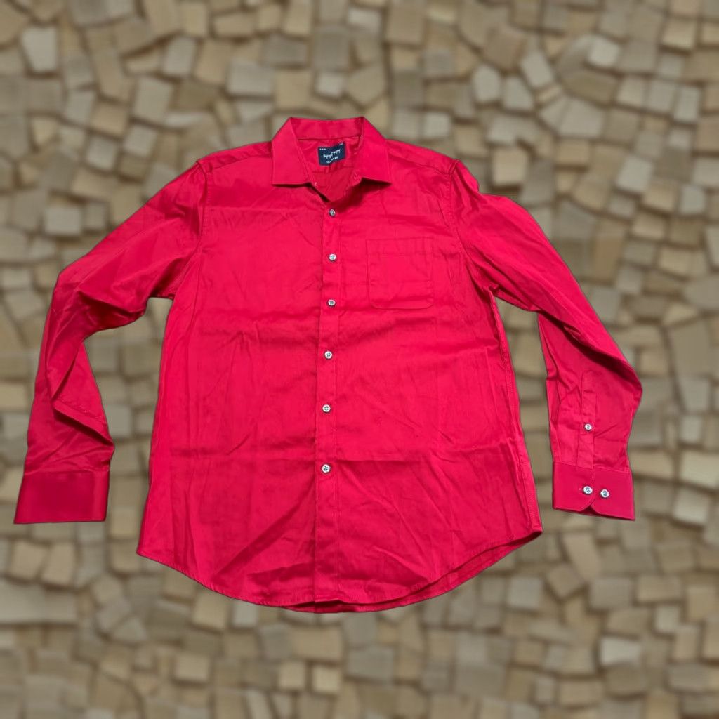 Vintage The Savile Row Company Shirt Womens Size M Red Long Sleeve Button-Up Classic Fit Size M / US 6-8 / IT 42-44 - 1 Thumbnail