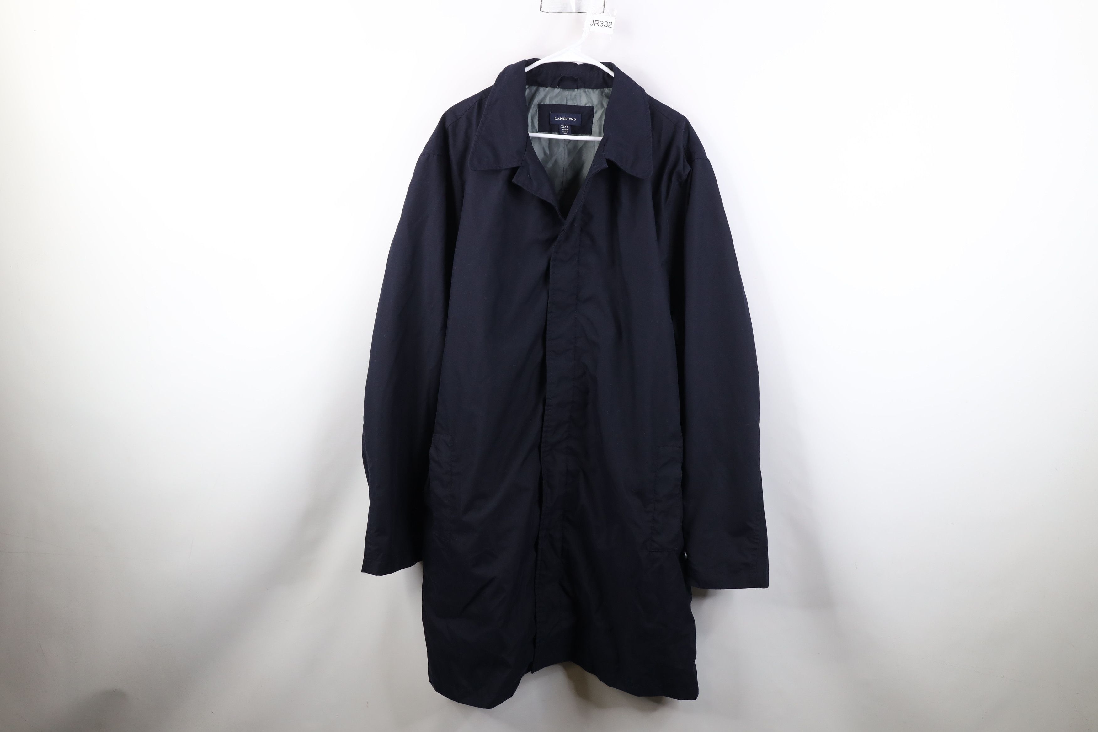 Lands' End Vintage 90s Y2K Lands End Trench Coat Rain Jacket Navy Blue Size US XL / EU 56 / 4 - 1 Thumbnail