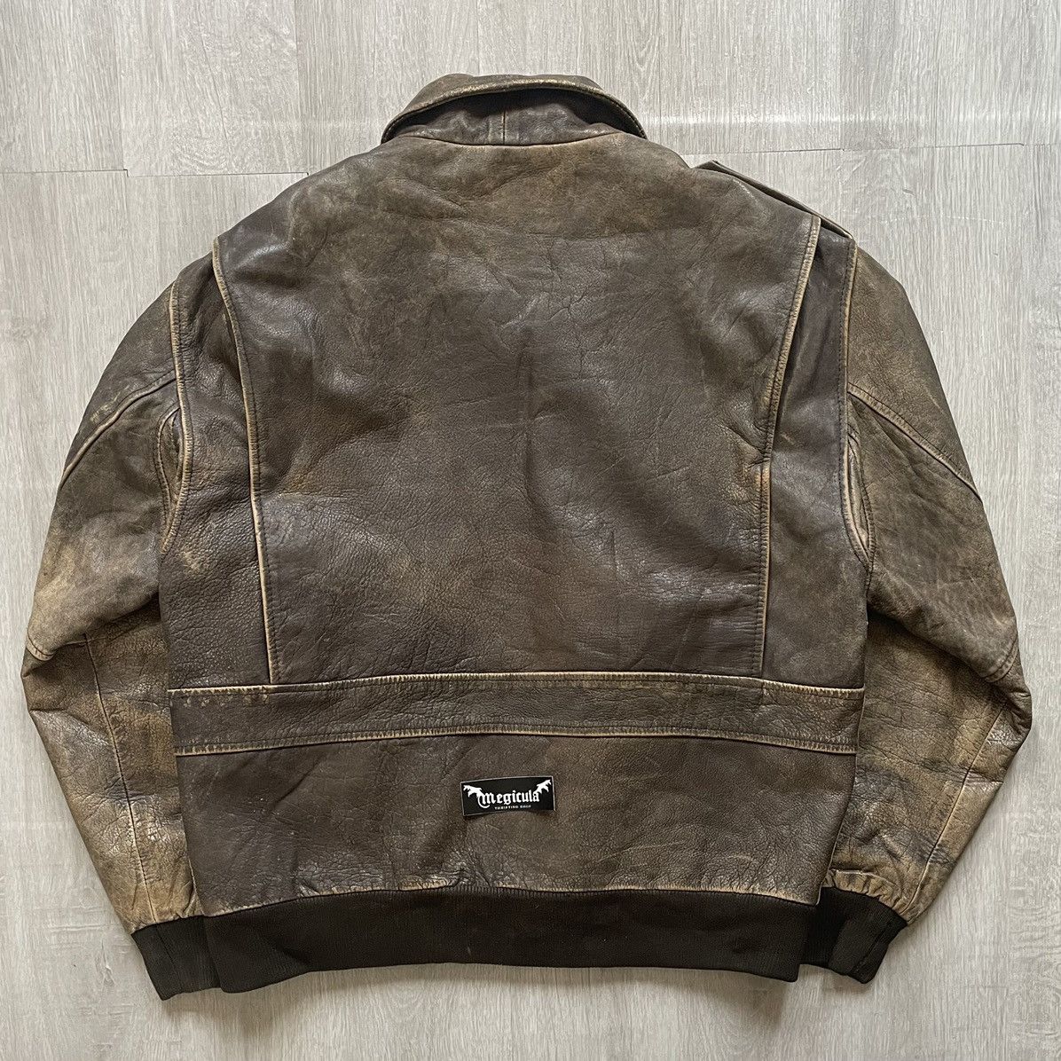 Other Unbrand Vintage Patina Pilot Flight Genuine Leather Jacket Size US XL / EU 56 / 4 - 7 Thumbnail
