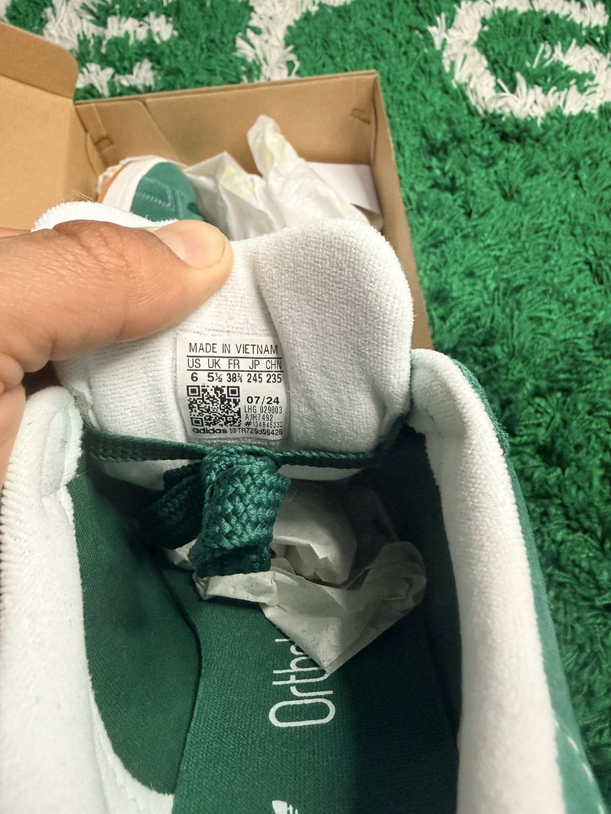 Adidas Adidas Campus GS 00s Size 6 /7.5W Dark Green Cloud White NEW Size US 6 / EU 39 - 6 Thumbnail