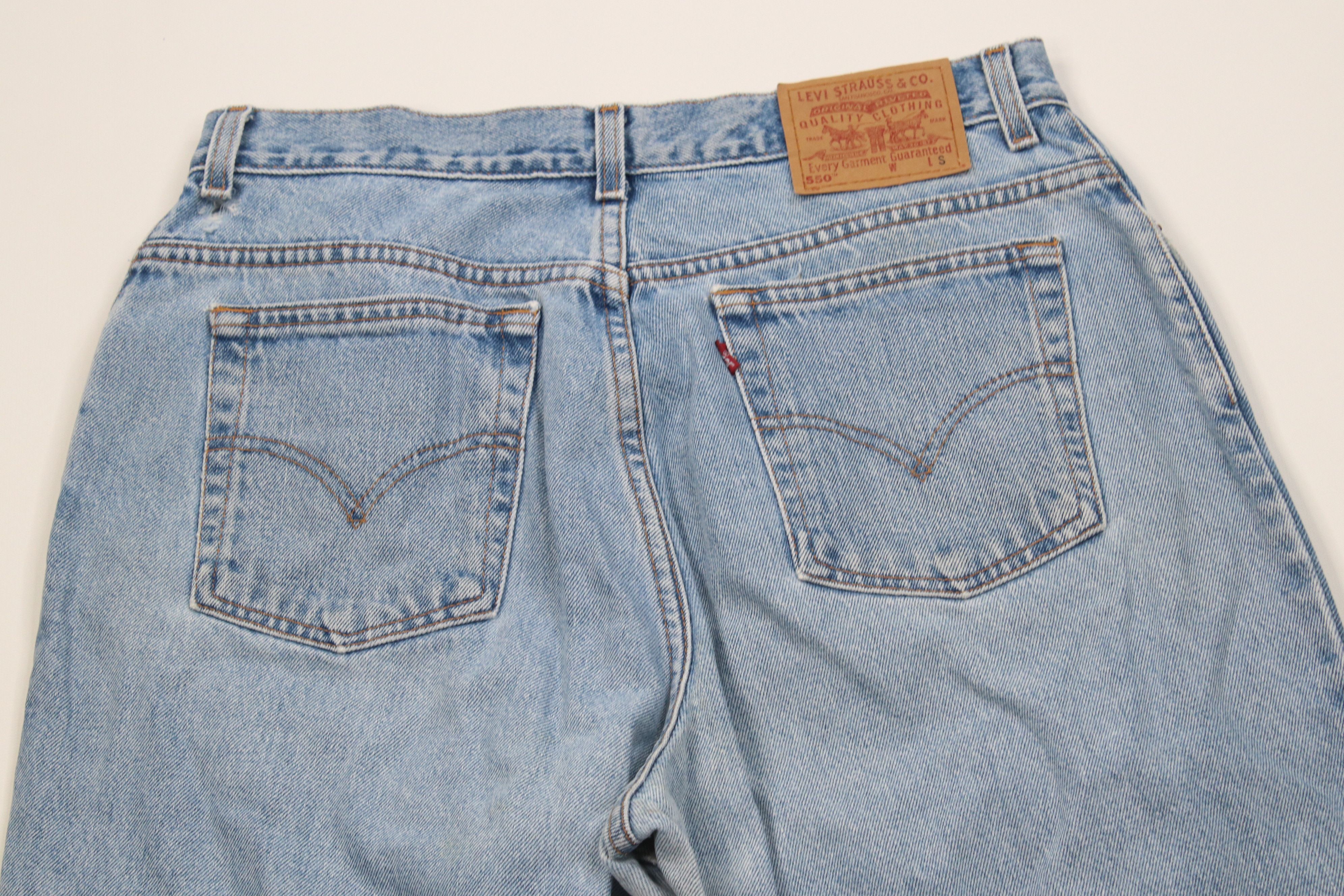 Levi's Vintage 90s Levis 550 Relaxed Fit Tapered Leg Denim Jeans Size 38" / US 16 / IT 52 - 11 Thumbnail