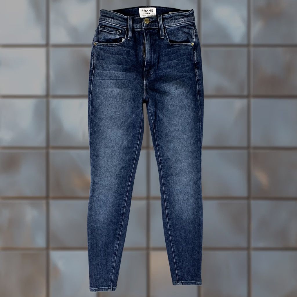 Frame FRAME DENIM BLUE JEANS WOMEN 24 ALI HIGH RISE SKINNY INSEAM 27 Size 42" / US 20 - 1 Thumbnail