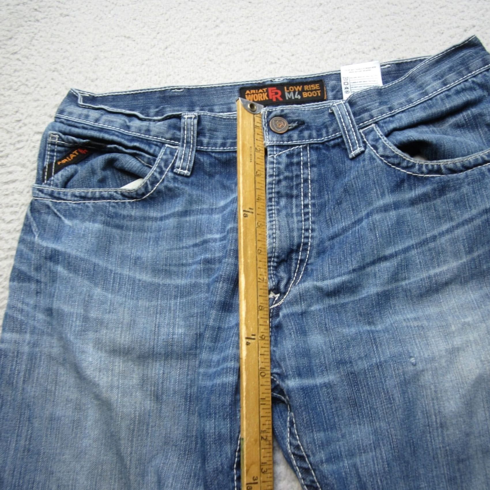 Ariat Ariat FR M4 Jeans Mens 35 Blue Relaxed Boot Cut Flame Resistant Work Denim Size US 35 - 5 Thumbnail