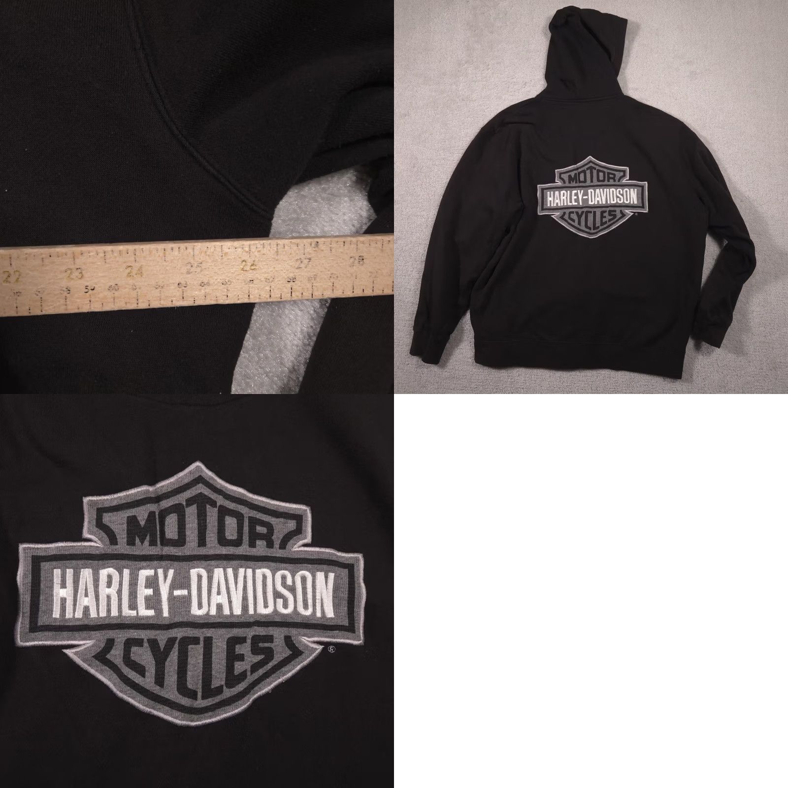 Harley Davidson Harley-Davidson Hoodie Sweatshirt Mens XL Black Full Zip Lined Bar Shield Iowa Size US XL / EU 56 / 4 - 10 Thumbnail